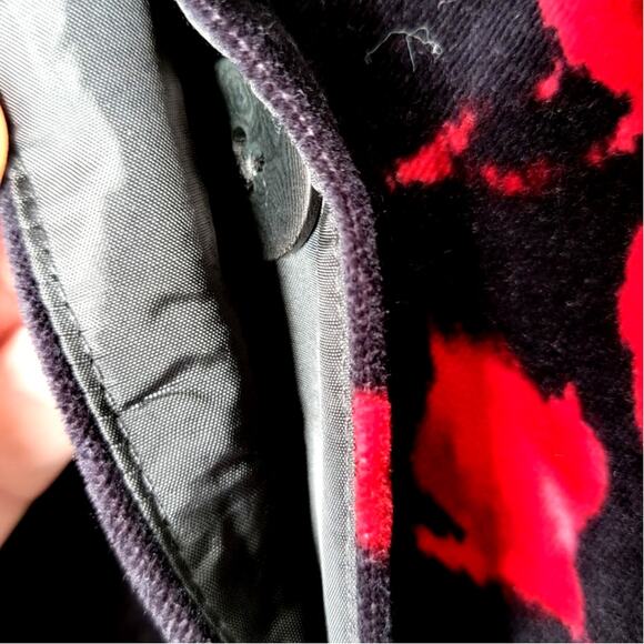 Talbots Red Rose Velvet Jacket 16WP Soft Goth Floral Romantic Dark Academia - Picture 9 of 9